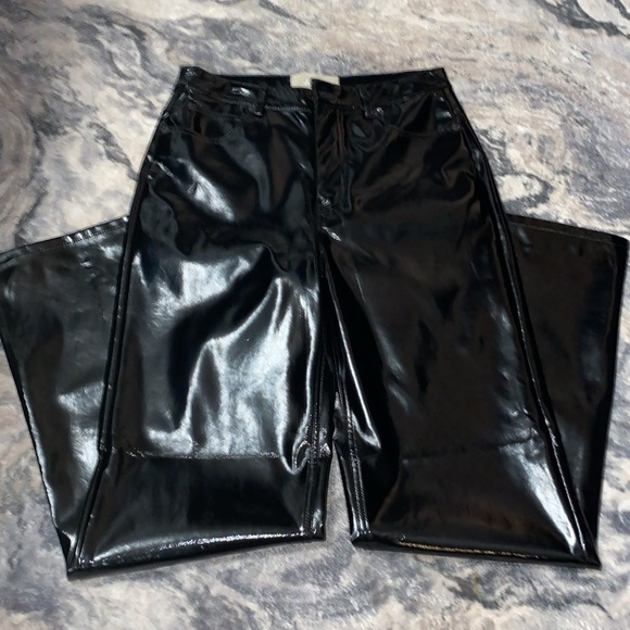 NWT HW JJXX faux Latex Style Pants - Picture 5 of 7